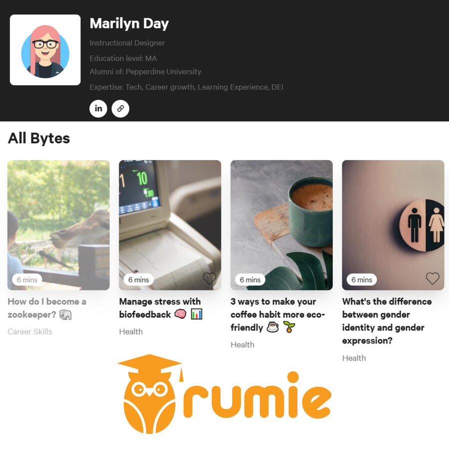 Rumie Learn Author Page