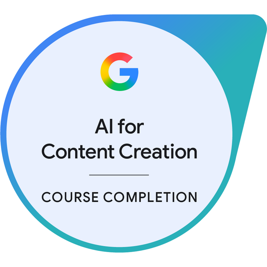 Google AI for Content Creation Google AI for Content Creation badge